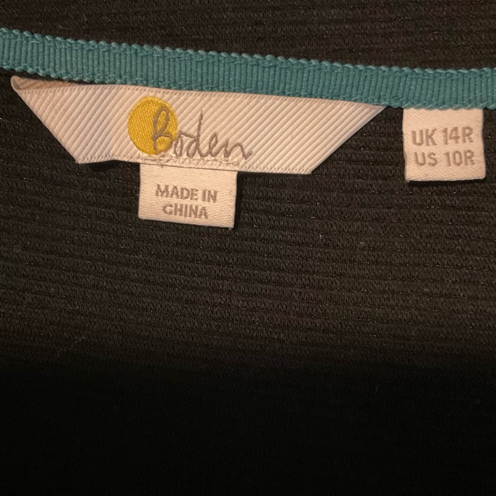 Boden Black Ellen V-Neck Ottoman Dress - Picture 4 of 5